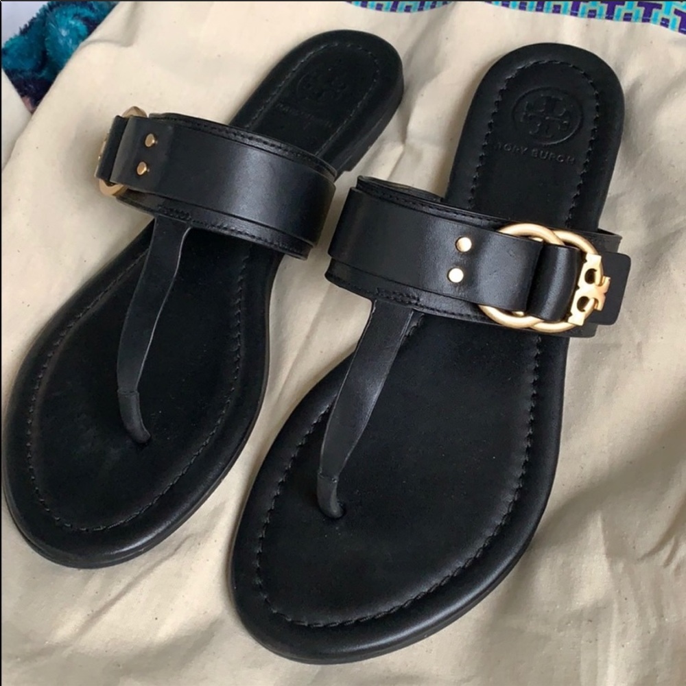 Tory Burch Black Marsden Sandals! Size 7